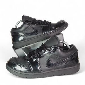 Air Jordan 1 Low SE 'Black Croc' Basketball Sneakers HJ7743-010 Women's 11